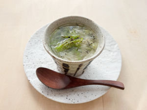 月曜断食レシピ-長ねぎとツナのスープ